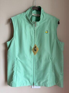 NWT Masters Magnolia Lane Mint Green Golf Vest Small
